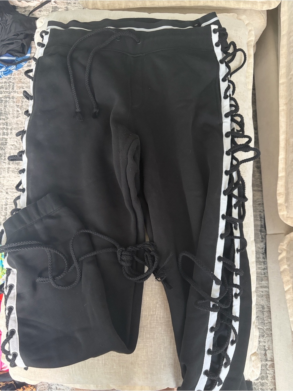 Rihanna Fenty Lace-Up Sweatpants.  - Picture 2 of 7